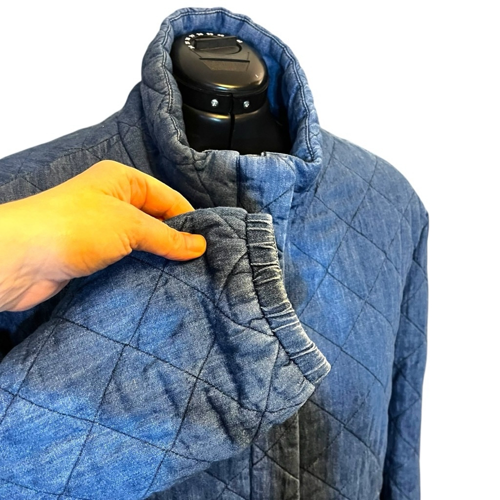 Women's Old Navy Lightweight Diamond Cotton Quilted Jacket, XXL, Blue - Picture 7 of 16